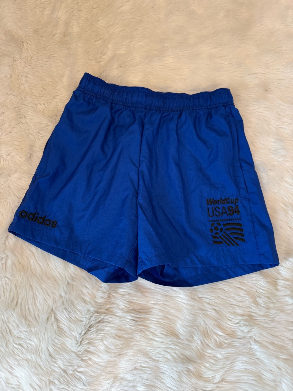 adidas Royal Blue USA 94 World Cup Athletic Shorts Men Size S FIFA Classics